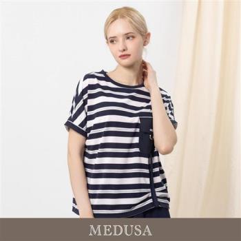 現貨【MEDUSA 曼度莎】率性D環純棉透氣涼感T恤（M-XL）｜涼感T恤 女短袖上衣 休閒上衣