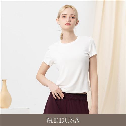 現貨【MEDUSA 曼度莎】超簡約柔棉內搭白T（M-XL）｜女休閒上衣 短袖T恤 基本款