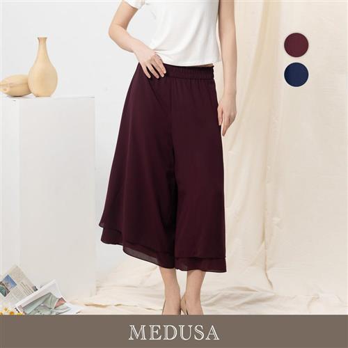 現貨【MEDUSA 曼度莎】氣質雪紡雙層寬褲 - 2色（M-XL）｜雪紡長褲 女寬褲 涼感穿搭