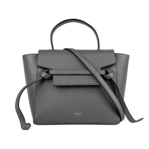 二手商品8.5成新_CELINE NANO BELT 手提/斜背二用包(灰色)