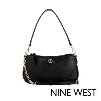 絕版品NINE WEST INNES 拼接兩用單肩斜揹包-黑色