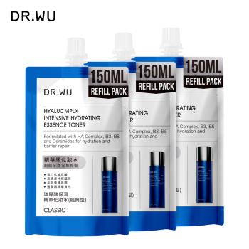 DR.WU 玻尿酸保濕精華化妝水補充包150ML(3入組)