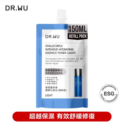 DR.WU 玻尿酸保濕精華化妝水補充包(清爽型)150ML