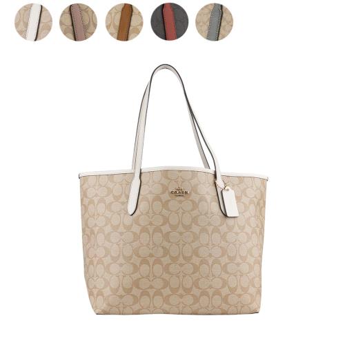 COACH City 塗層帆布托特包(任選)