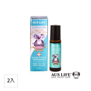 【AUS LIFE 澳思萊】澳洲藍膠尤加利勁涼滾珠精油(10ml/瓶)*2入組