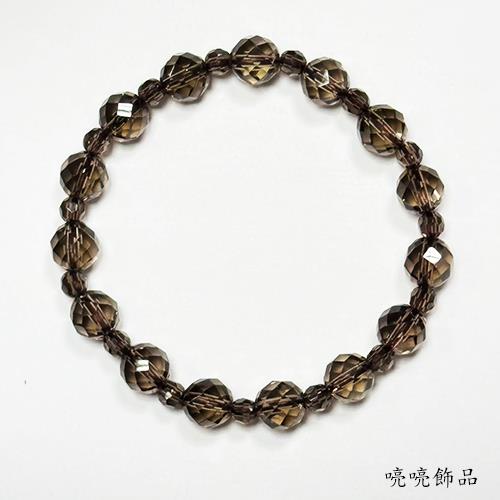 喨喨飾品】茶水晶圓珠切面32面角度珠設計款手鍊A867|其他|ETMall東森購物網