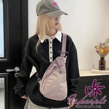 【iSPurple】簡約時尚 防潑水尼龍斜垮胸揹包/顏色可選