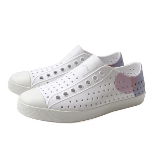 native JEFFERSON WANDERFOAM BLOCK 洞洞鞋 休閒鞋 中性款 白/粉紫 F0000232-9249 no478