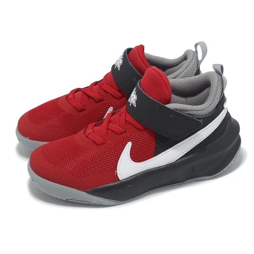 Nike 籃球鞋 Team Hustle D 10 PS 中童 童鞋 黑 紅 魔鬼氈 運動鞋 CW6736-607