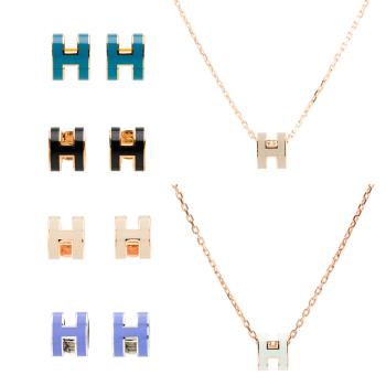 【限時優惠任選款式均1價】Hermes Pop H Mini 耳環 & Pop H Mini 項鍊 (顏色多款任選)