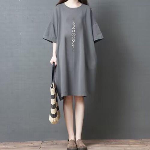 【韓國K.W.】韓國明星款頂極初夏純棉洋裝(涼感/中大尺碼/修身/輕薄/小香風)