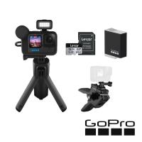 【GoPro】HERO12 Black CE創作者隨夾隨拍套組 (HERO12創作者套組+鯊魚軟管夾+原廠充電電池+64G記憶卡) 正成公司貨