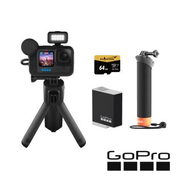 【GoPro】HERO12 Black CE創作者水上漂浮套組 (HERO12創作者套組+原廠漂浮手把＋原廠充電電池+64G記憶卡) 正成公司貨