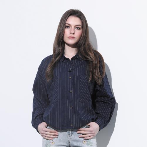 【PANGCHI 龐吉】經典條紋棉麻衫(2423263/35)