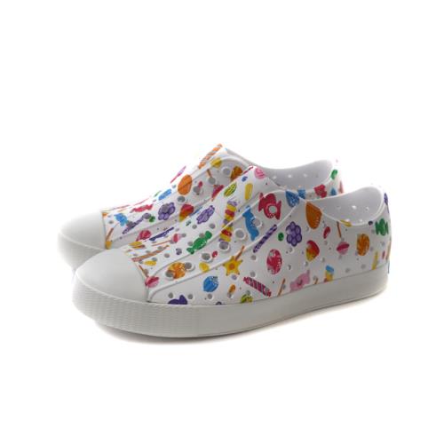 native 洞洞鞋 休閒鞋 白色/糖果印花 中童 童鞋 12111501 9260 no467