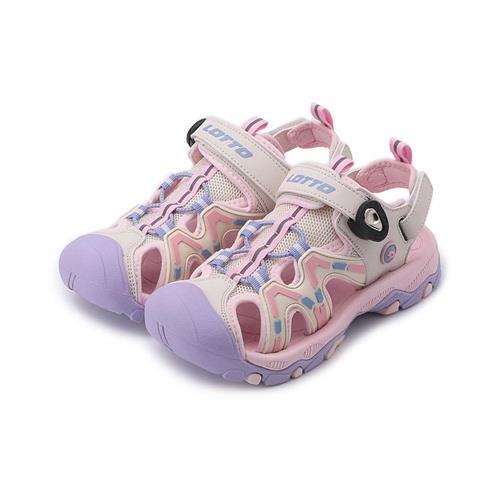 LOTTO 活力發動 磁扣涼鞋 米/粉 LT4AKS5611 中大童鞋 鞋全家福