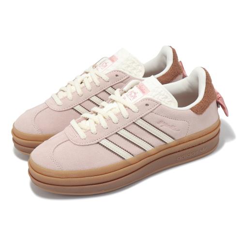 adidas 休閒鞋 Gazelle Bold W 女鞋 粉紅 棕 迪士尼 瑪麗 蝴蝶結 厚底增高 愛迪達 JR4244