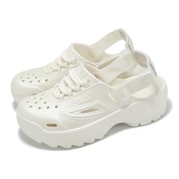 Fila 涼鞋 Subversion 男鞋 女鞋 白 魔鬼氈 厚底 緩衝 涼拖鞋 4S348Y999