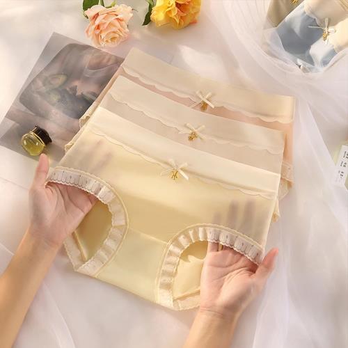 5件組【Aosimane 奧斯曼】輕薄透冰絲涼感內褲/無痕/超薄/中低腰內褲(顏色隨機/出清品售完不補)