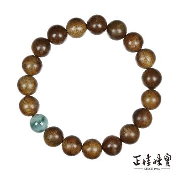 【正佳珠寶】加里曼丹沉香 10.8-11.2mm 緬甸飄花翡翠珠 加里曼丹沉香手珠