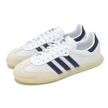 adidas 休閒鞋 Samba OG 男鞋 女鞋 白 海軍藍 德訓鞋 復古 編織 愛迪達 JH5633