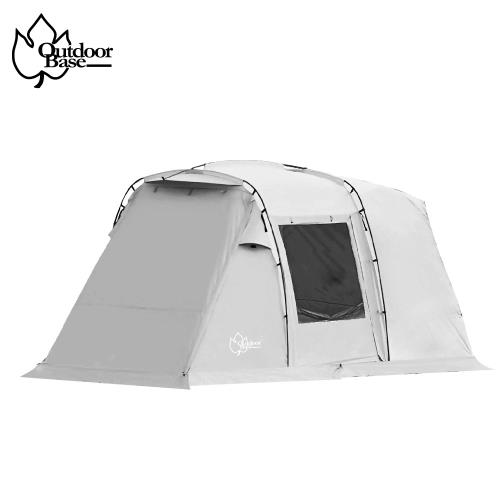 【Outdoorbase】沙丘車尾帳-有雪裙-沙色/豆灰色(車尾帳 快速搭建 寬敞)