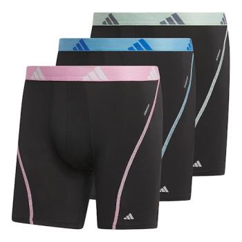 Adidas 2025男時尚彈力高效能彩色褲頭黑色四角修飾內著混搭3件組(預購)