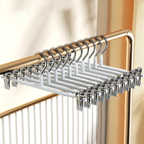 Mr.box  50入多功能不銹鋼無痕防滑帶夾褲裙架(衣褲夾 防風內衣架 晾衣架)多色可選