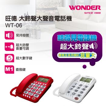 WONDER 大鈴聲來電顯示有線電話WT-06
