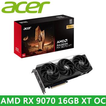【Acer宏碁】Nitro Radeon RX 9070 16GB XT OC 顯示卡