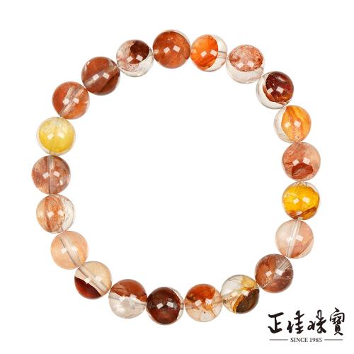 【正佳珠寶】膠花水晶 高品錦鯉膠花水晶 8.8-9.3mm 膠花手珠