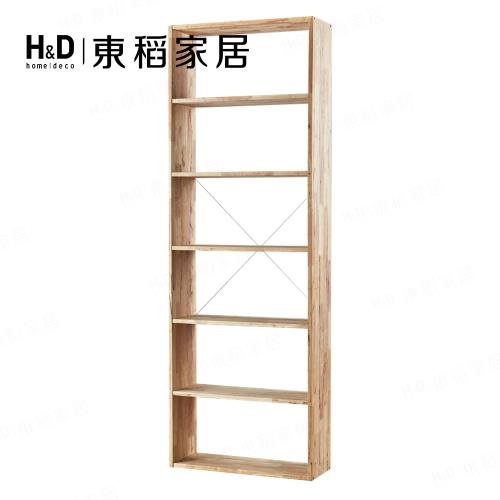【H&D東稻家居】自然木語系列 - 原木6格開放架子(DIY自行組裝)