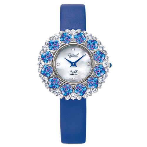 【Ogival 愛其華】禮獻凡爾賽珠寶錶 (380-50.1DLW) 藍彩鑽