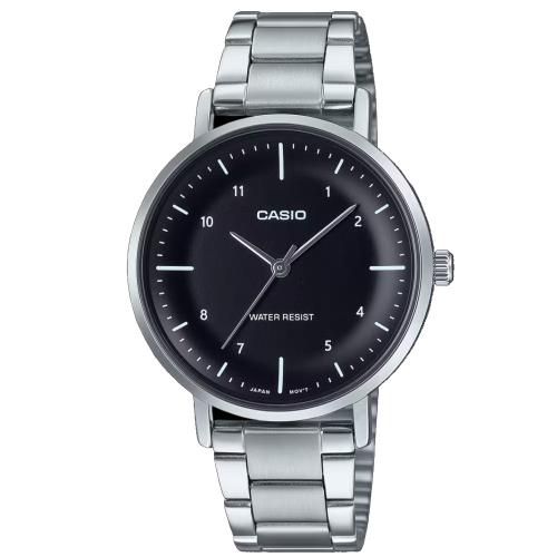 【CASIO 卡西歐】簡約休閒鋼帶女錶 LTP-VT03D-1B