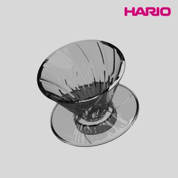 【HARIO】α 阿爾法 TRITAN 錐形凹肋濾杯-01黑