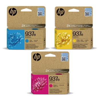 HP 937e(4S6W6NA 藍色+4S6W7NA 紅色+4S6W8NA 黃色) 彩色 高容量 原廠墨水匣 適用9120 / 9720 / 9730