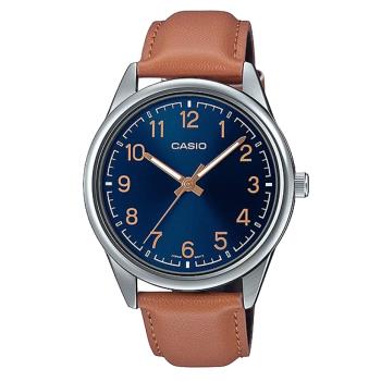 【CASIO 卡西歐】成熟簡約皮革腕錶 MTP-V005L-2B4