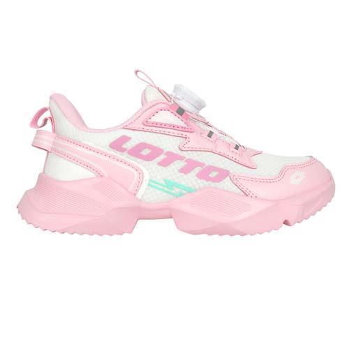 LOTTO 女中童超輕量轉扣慢跑鞋-反光 運動 童鞋 休閒
