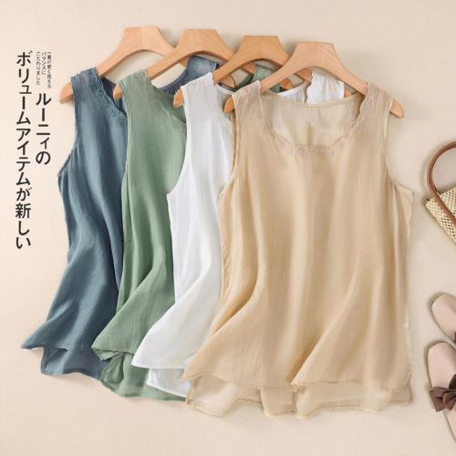 【10衣綾】純色圓領無袖T恤女上衣(透氣/舒適/4色/M-2XL/KDTY-6191)