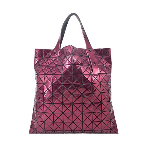 ISSEY MIYAKE 三宅一生 BAOBAO PRISM 10x10 鏡面托特包-紫紅