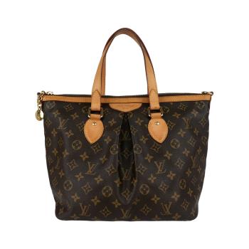 二手商品8成新 LV Monogram Palermo 抓皺手提包 M40145
