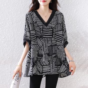 【ALLK 歐楷】新品 拼接配色上衣 黑色(尺寸L-XXL/中大尺碼/涼爽/透氣)
