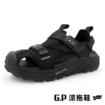 G.P(女)d6 GILGA潮流護趾涼拖鞋 女鞋-全黑色