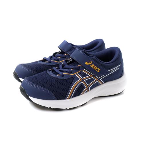 亞瑟士 ASICS CONTEND 9 PS 運動鞋 慢跑鞋 中童 童鞋 深藍/橘 1014A338-405 no786