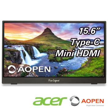 Aopen 16PM1Q J 可攜式雙螢幕 (15.6型/FHD/Mini HDMI/Type-C/喇叭/IPS)