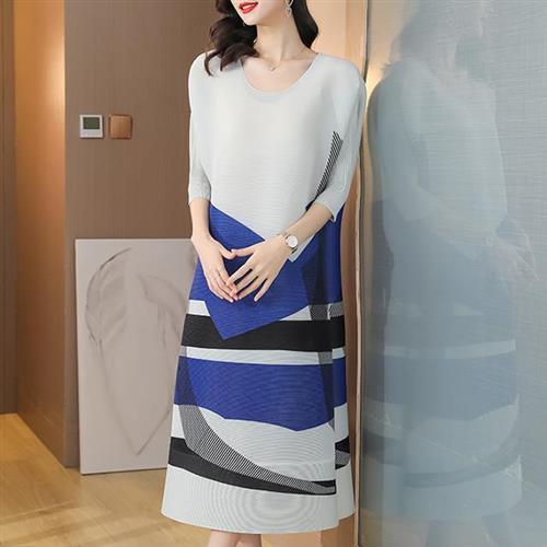 【KEITH-WILL歐風】現貨性感花語壓褶風格洋裝(設計師款 褶衣 雪紡 亞麻 小香風)