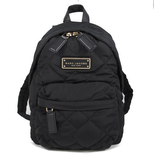 MARC JACOBS 黑色菱格後背包