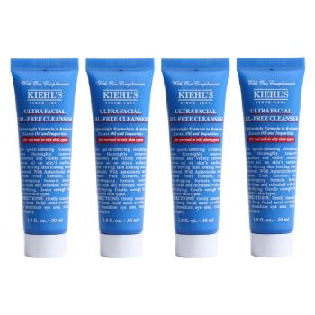 Kiehls契爾氏冰河保濕無油清爽潔面慕斯30ml 四入組