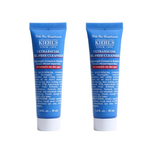 Kiehls契爾氏冰河保濕無油清爽潔面慕斯30ml 買一送一