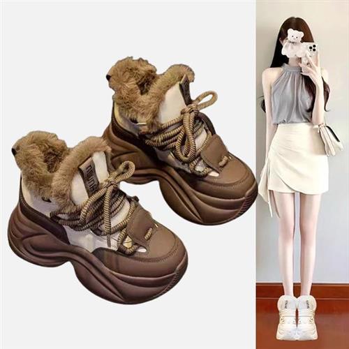 【Alice】現貨保暖雪靴歐風名媛防滑防潑水登山鞋(靴子/健走鞋/休閒鞋/滑雪/雪鞋)